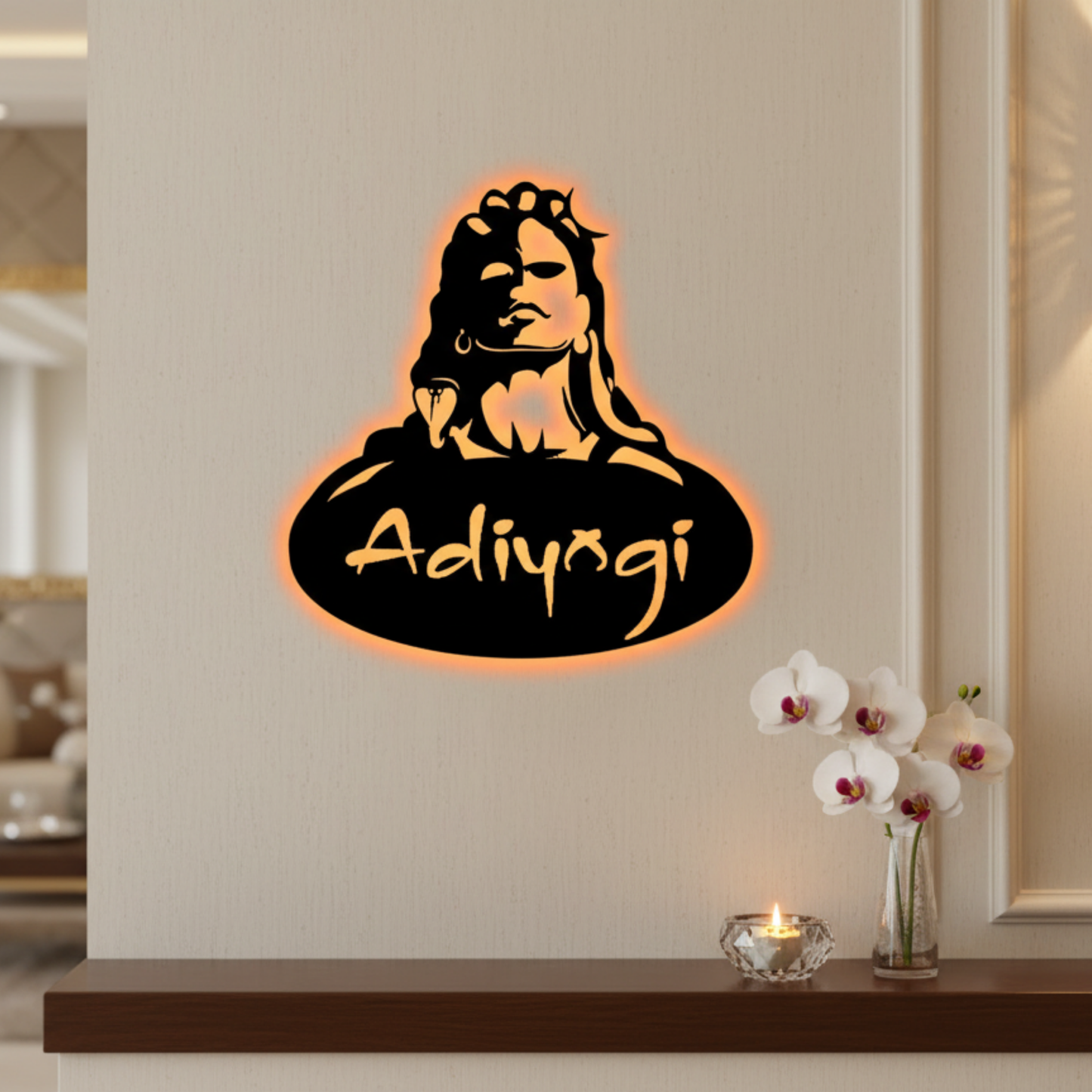 Adiyogi LED Wall Décor