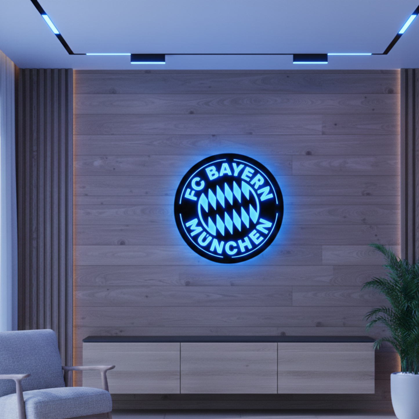 FC Bayern LED Wall Decor  Logo