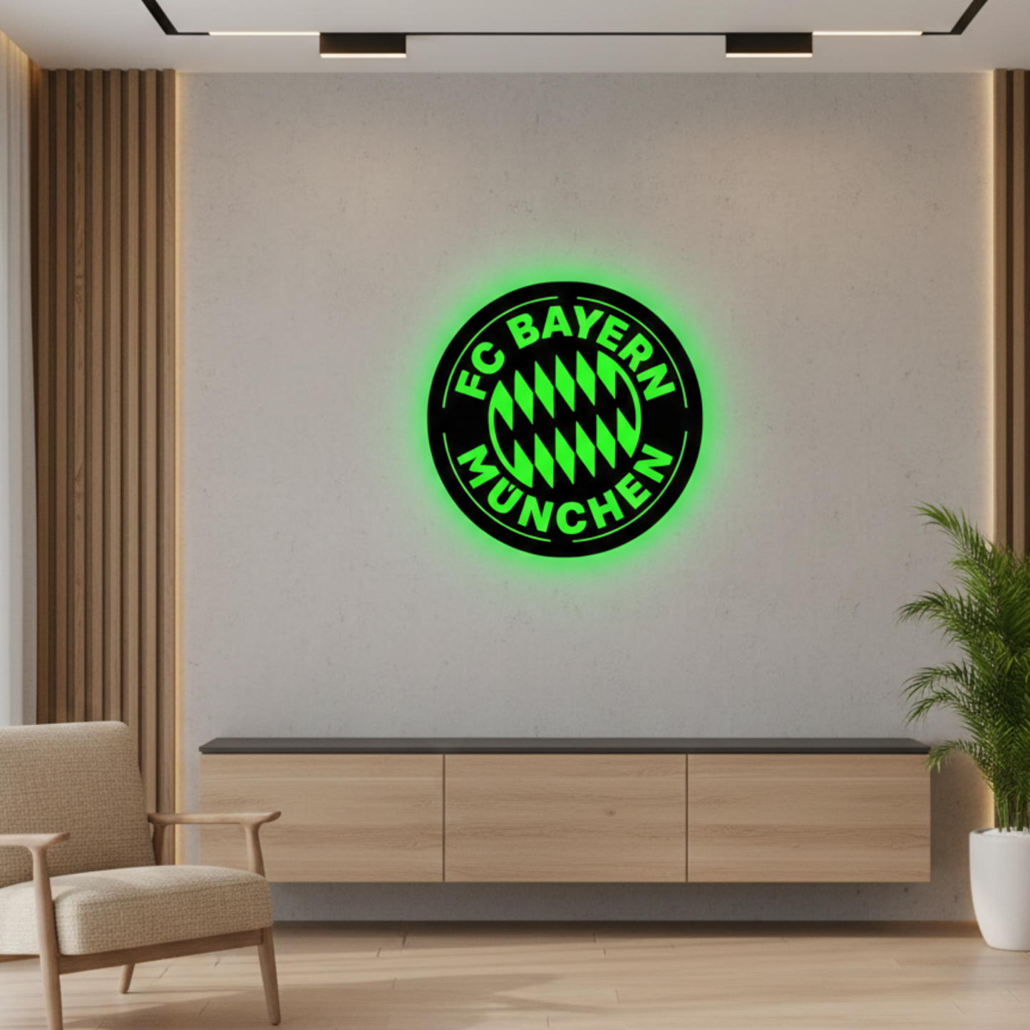 FC Bayern LED Wall Decor  Logo
