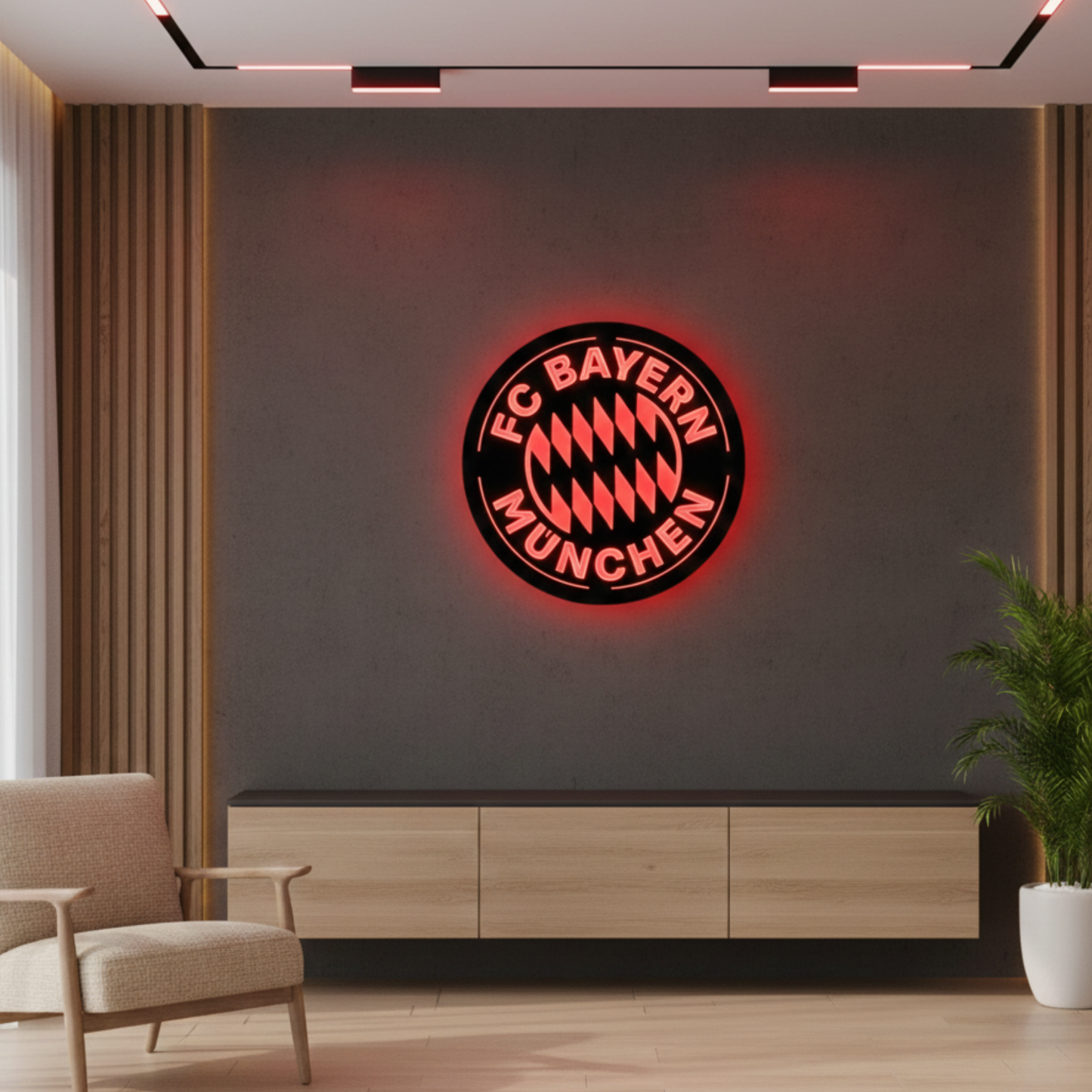 FC Bayern LED Wall Decor  Logo