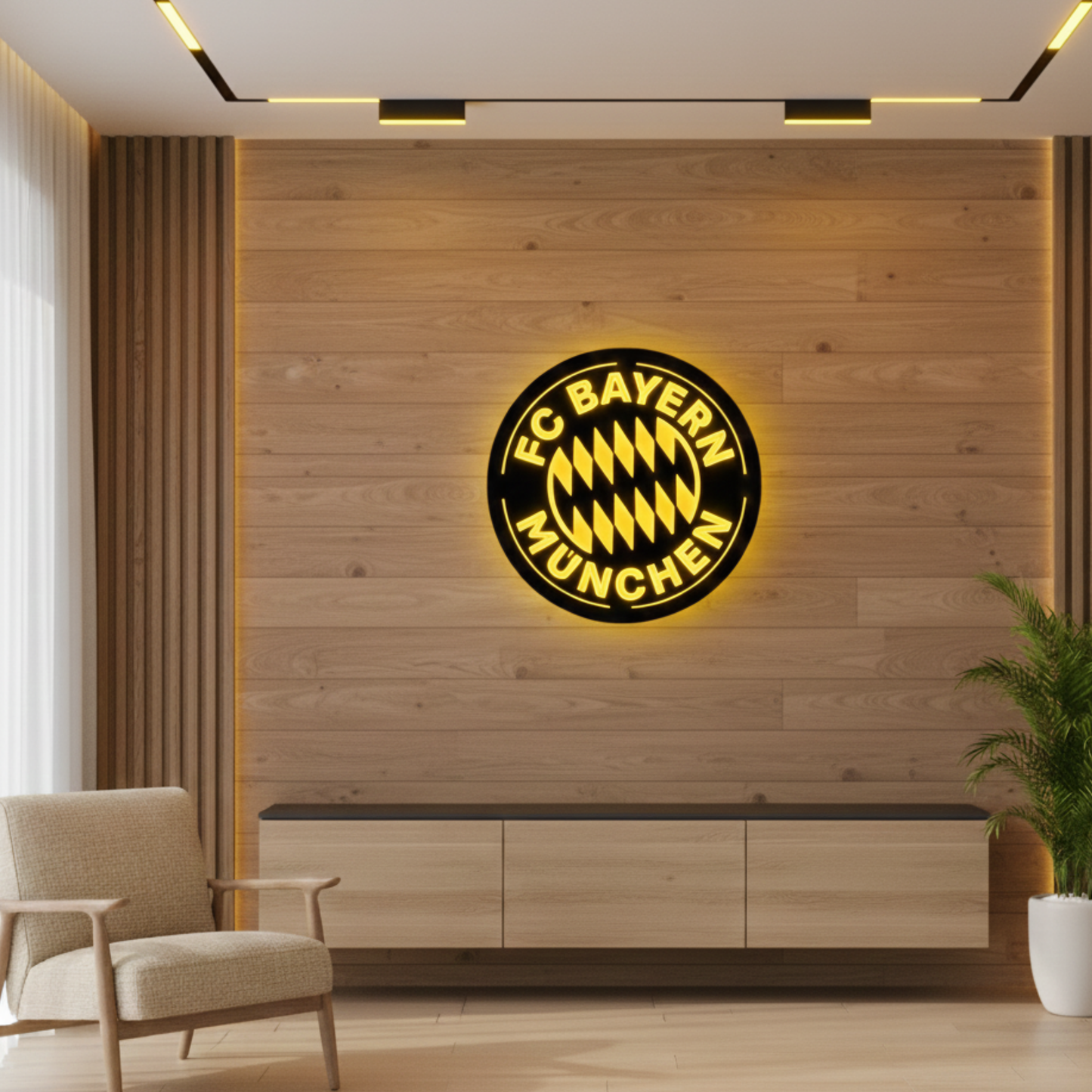 FC Bayern LED Wall Decor  Logo