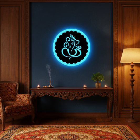 Om Ganesh ji LED Wall Logo (Copy)