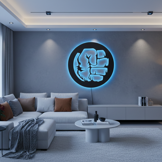 The Hulk LED Wall Logo
