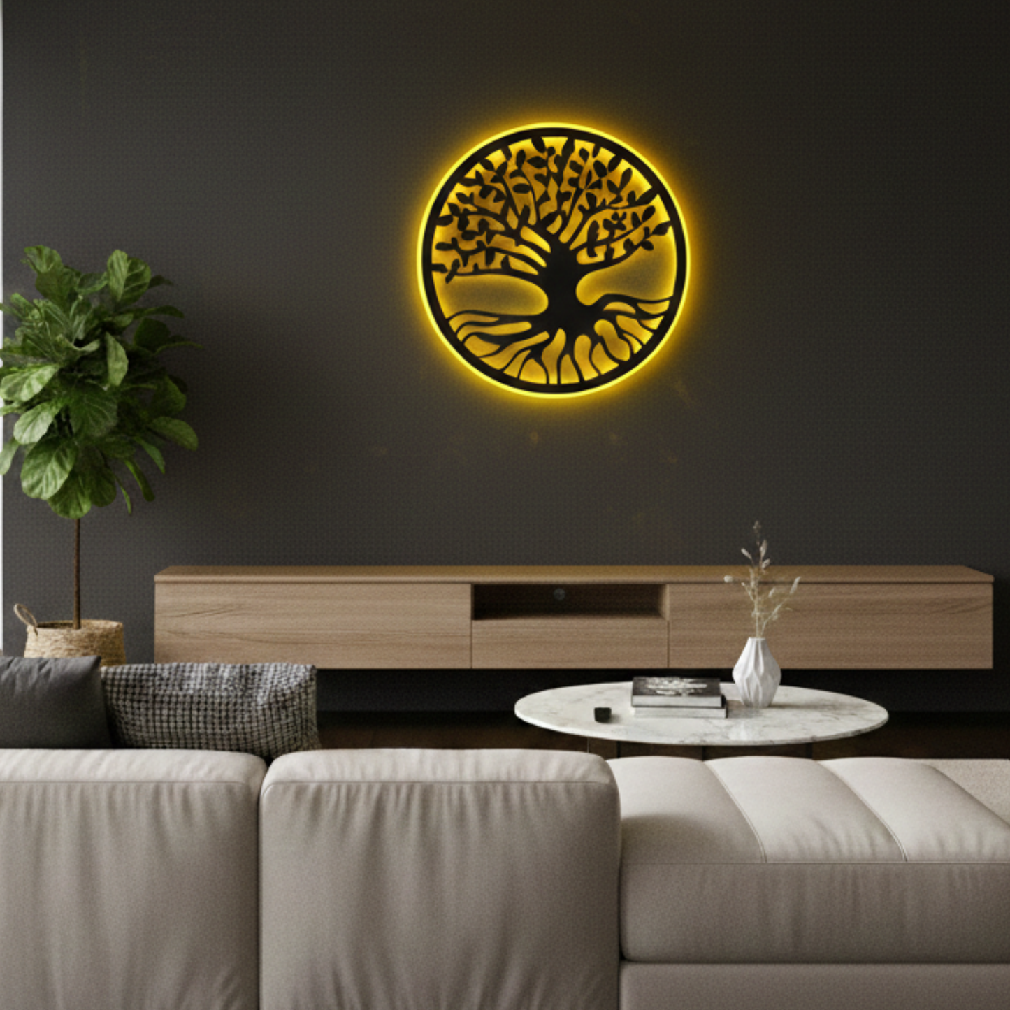 Modern Art Tree LED Wall Décor