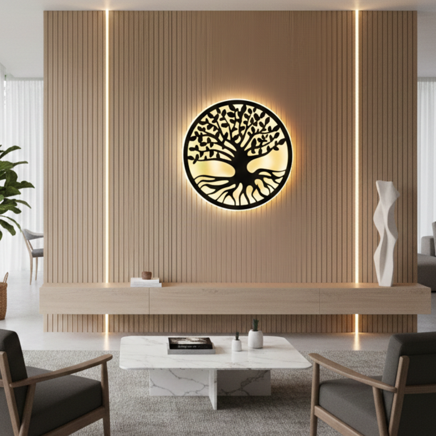 Modern Art Tree LED Wall Décor