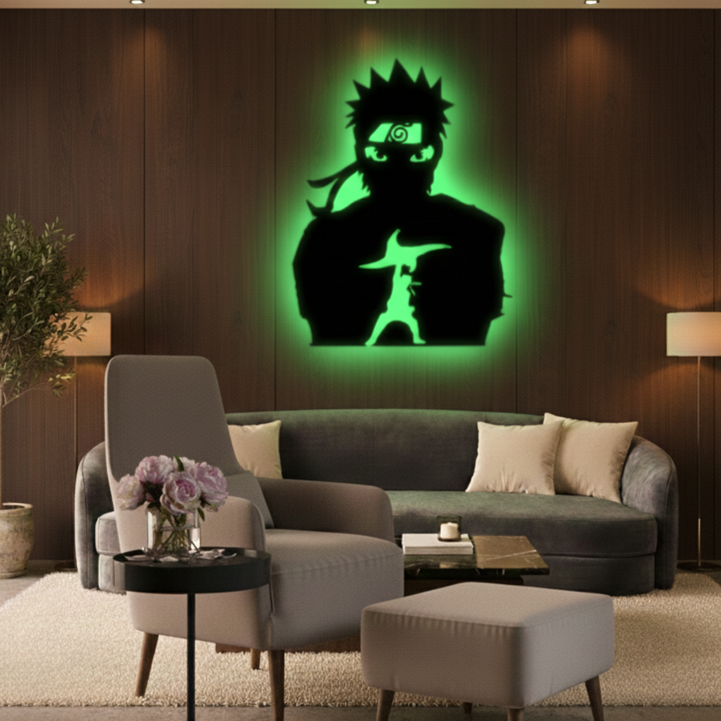 Anime Naruto LED Wall Decor Logo