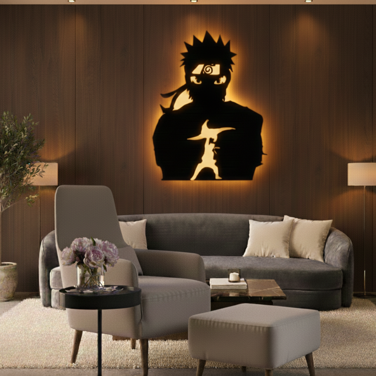 Anime Naruto LED Wall Decor Logo