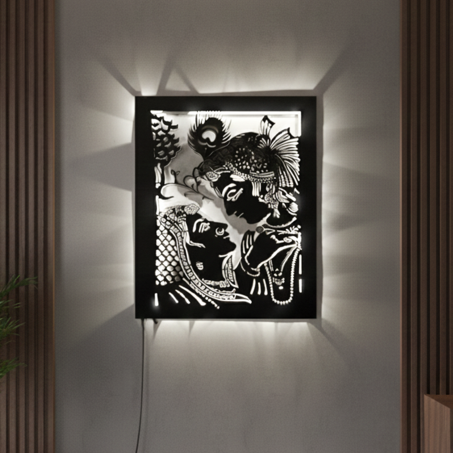 Radha Krishna LED Wall Décor