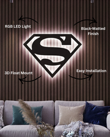 Superman LED Wall Decor Logo