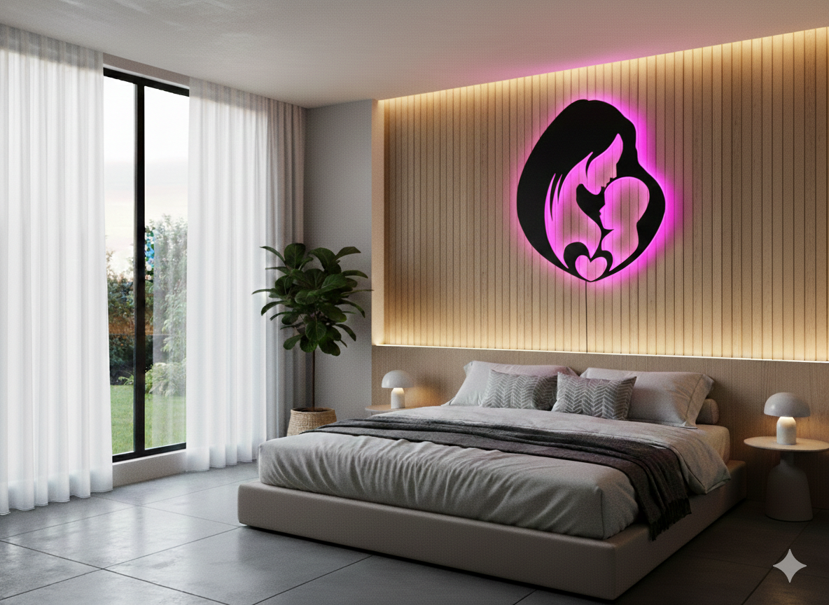 Mom Love LED Wall Décor