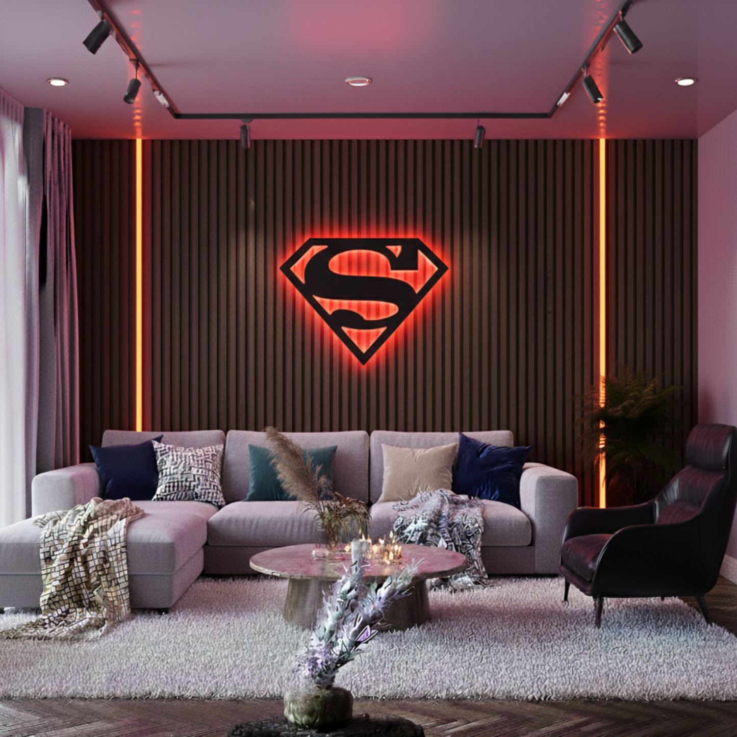 Superman LED Wall Decor Logo