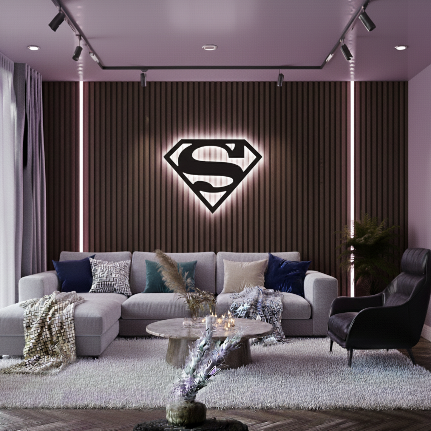 Superman LED Wall Decor Logo