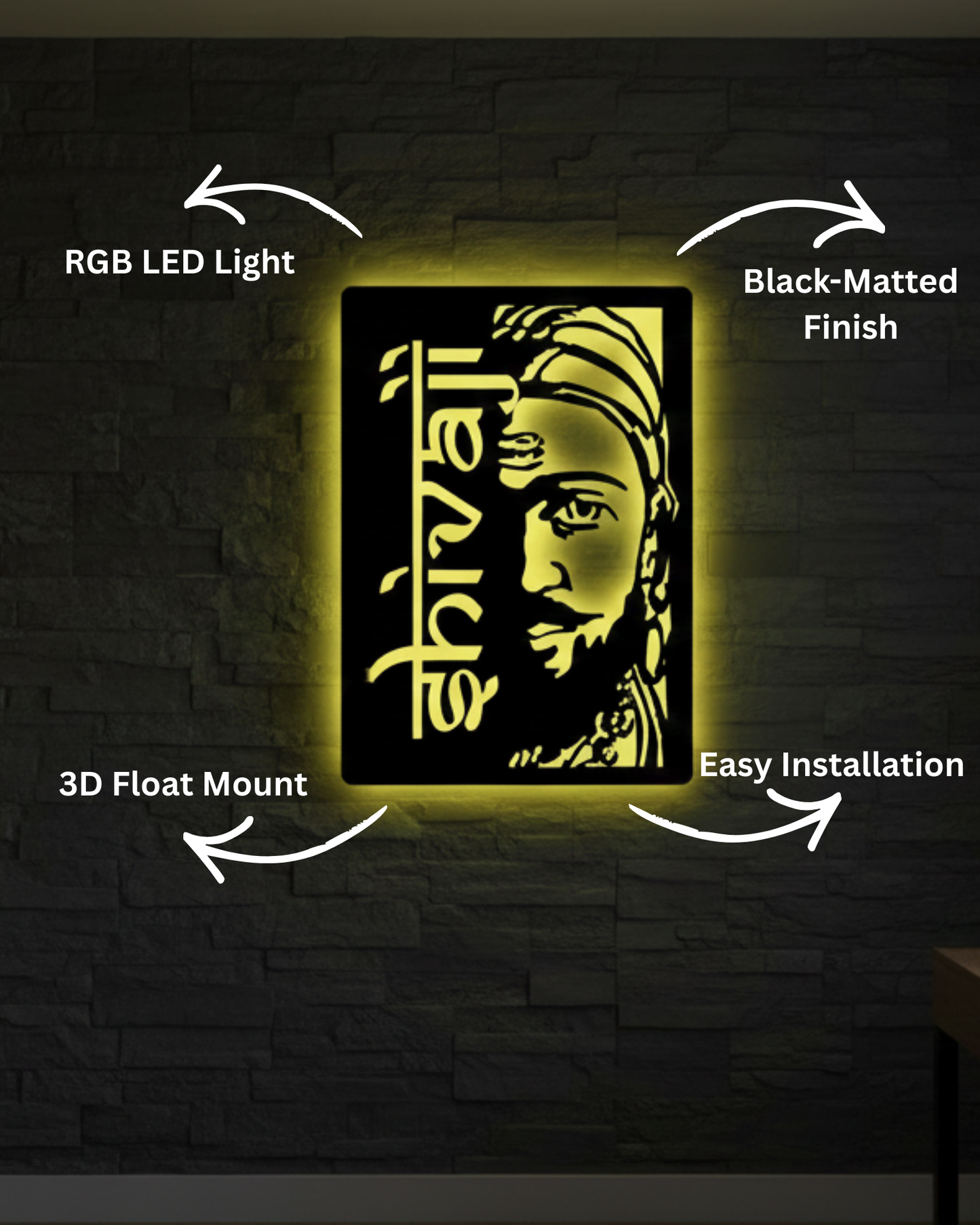 Chhatrapati Shivaji Maharaj LED Wall Décor