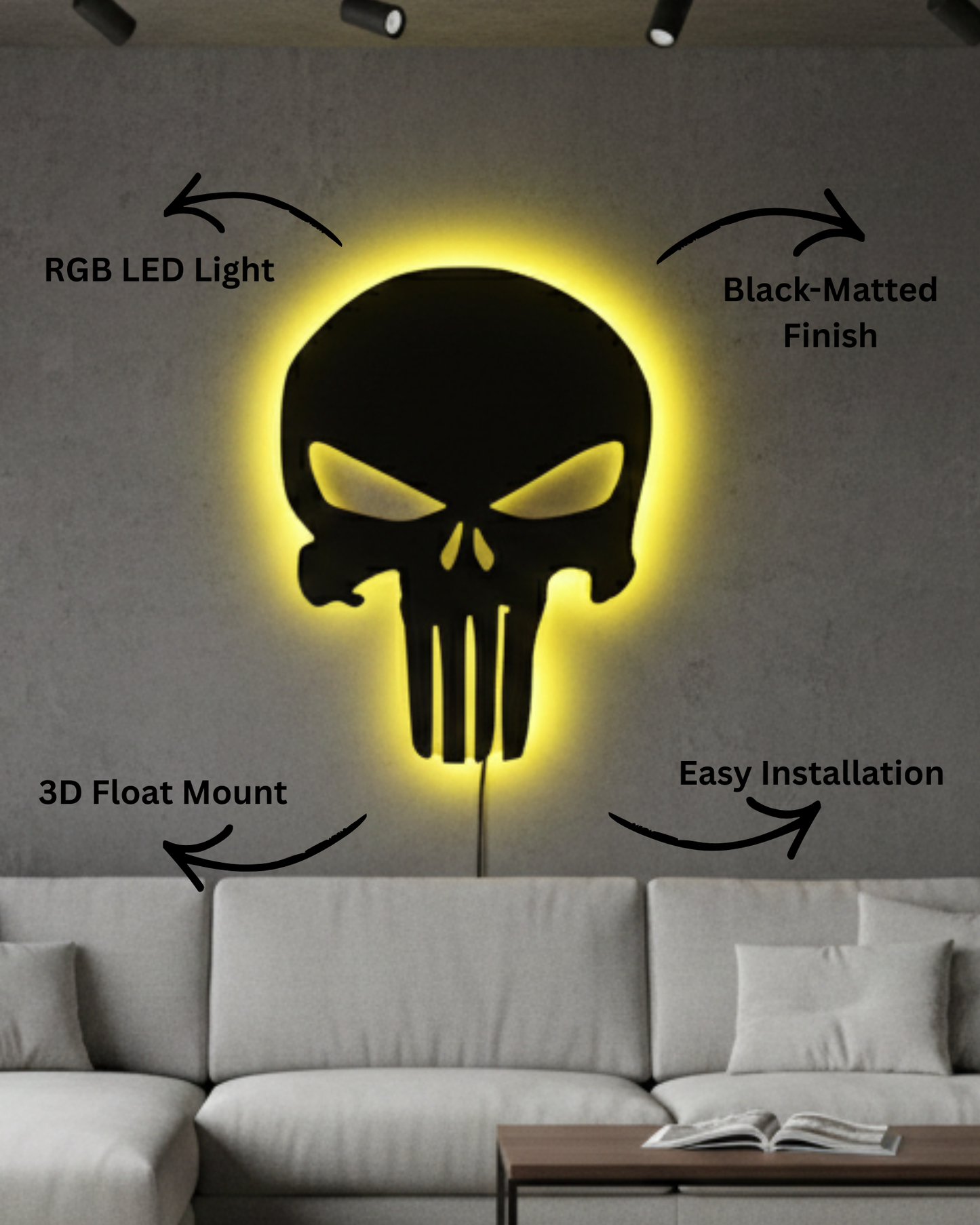 Punisher LED Wall Logo