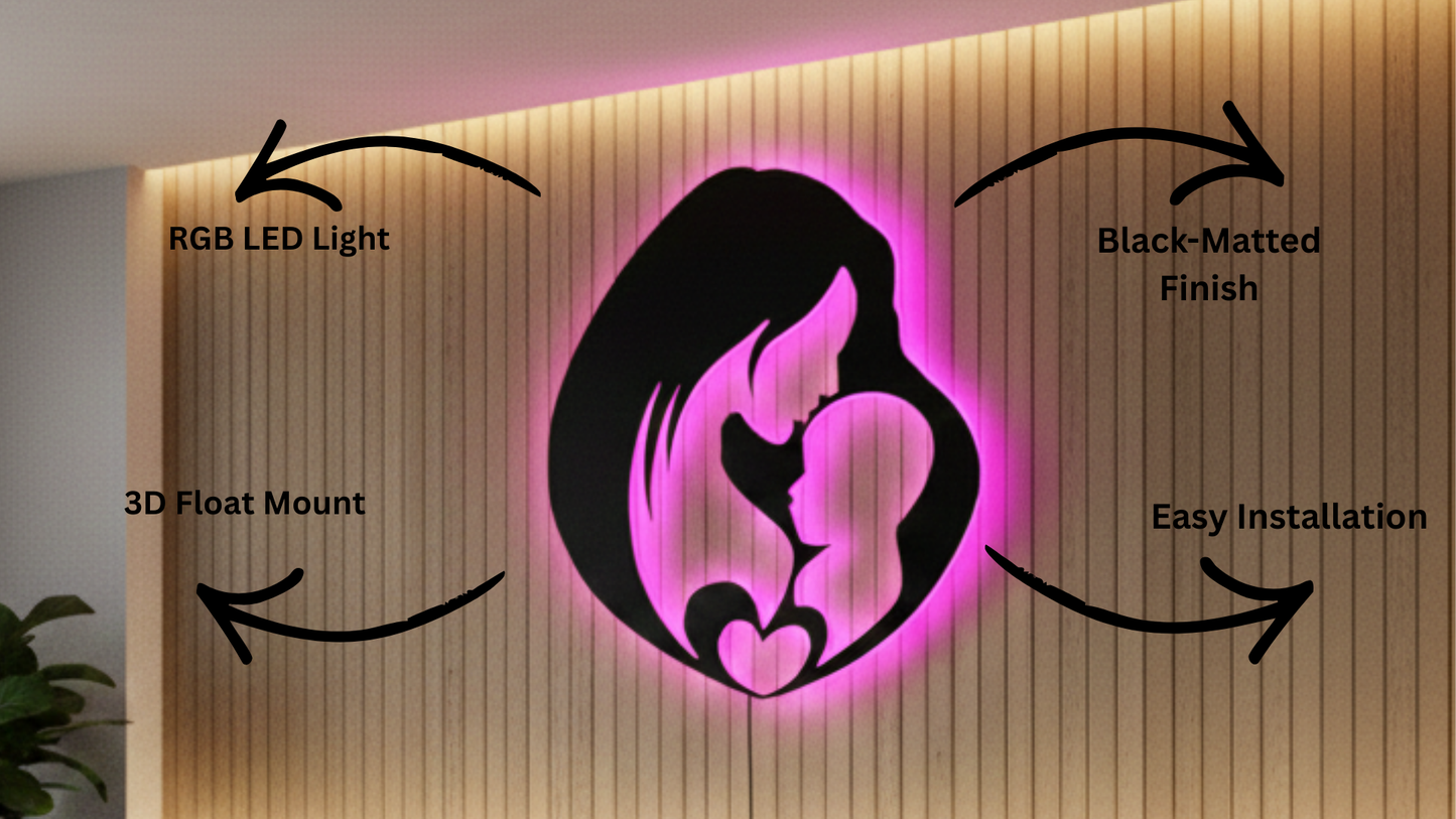 Mom Love LED Wall Décor