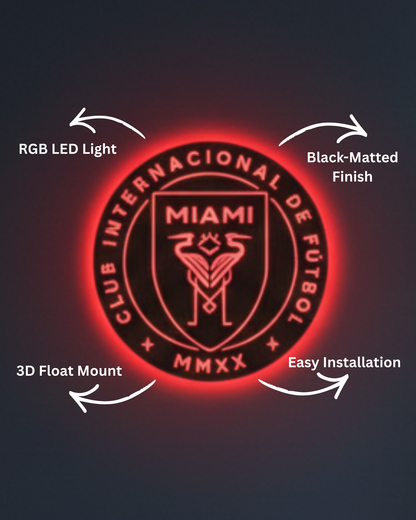 Inter Miami Football Club LED Wall Décor