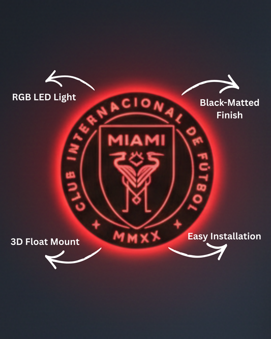 Inter Miami Football Club LED Wall Décor
