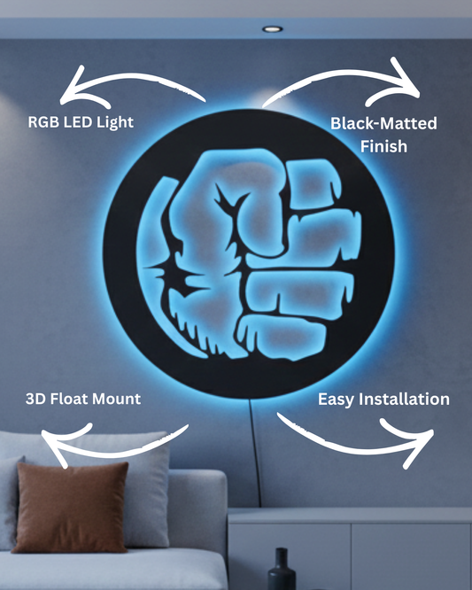 The Hulk LED Wall Logo
