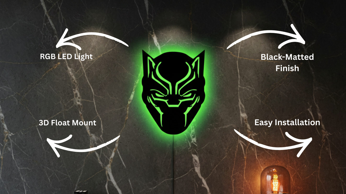Black Panther LED Wall Décor