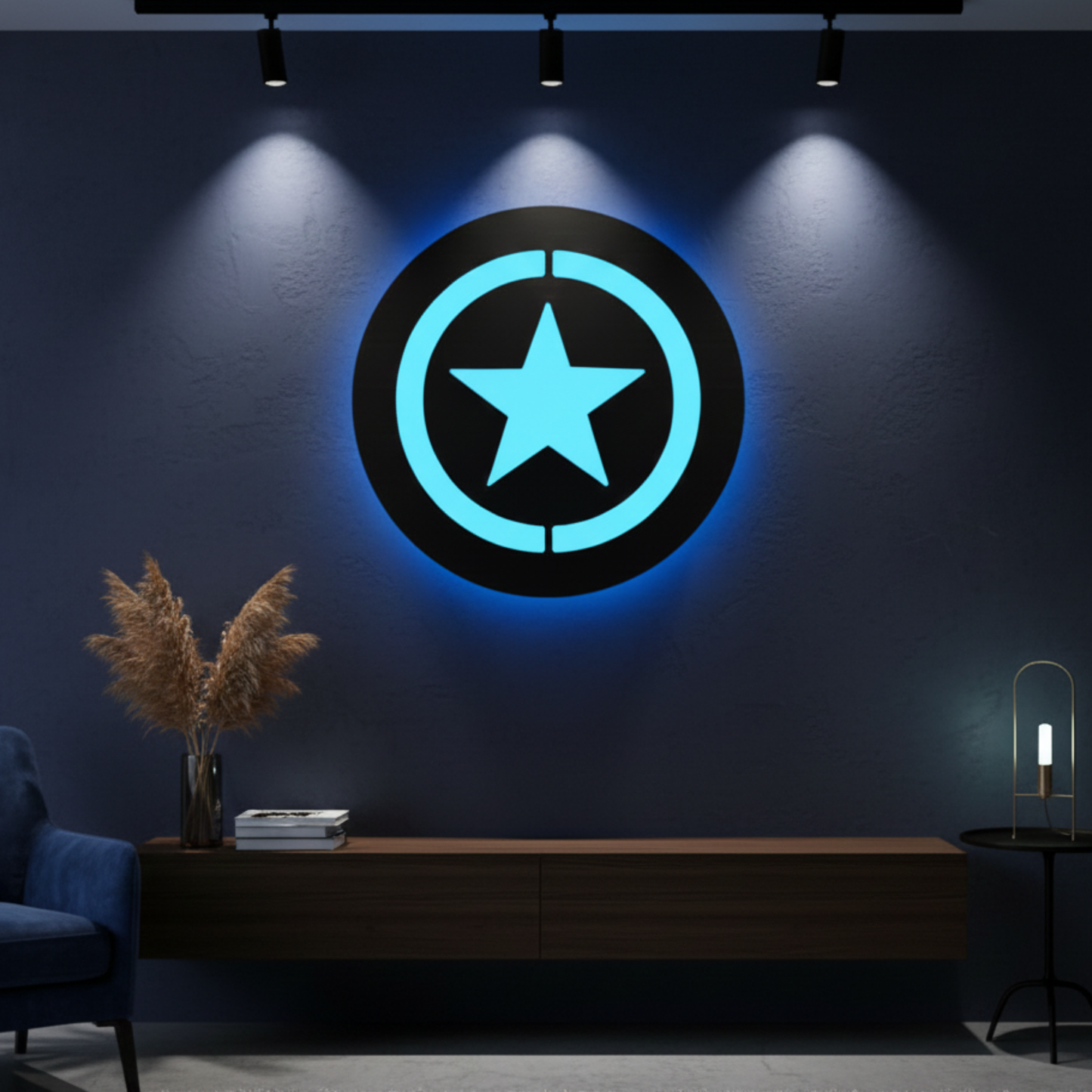 Captain America Shield LED Logo