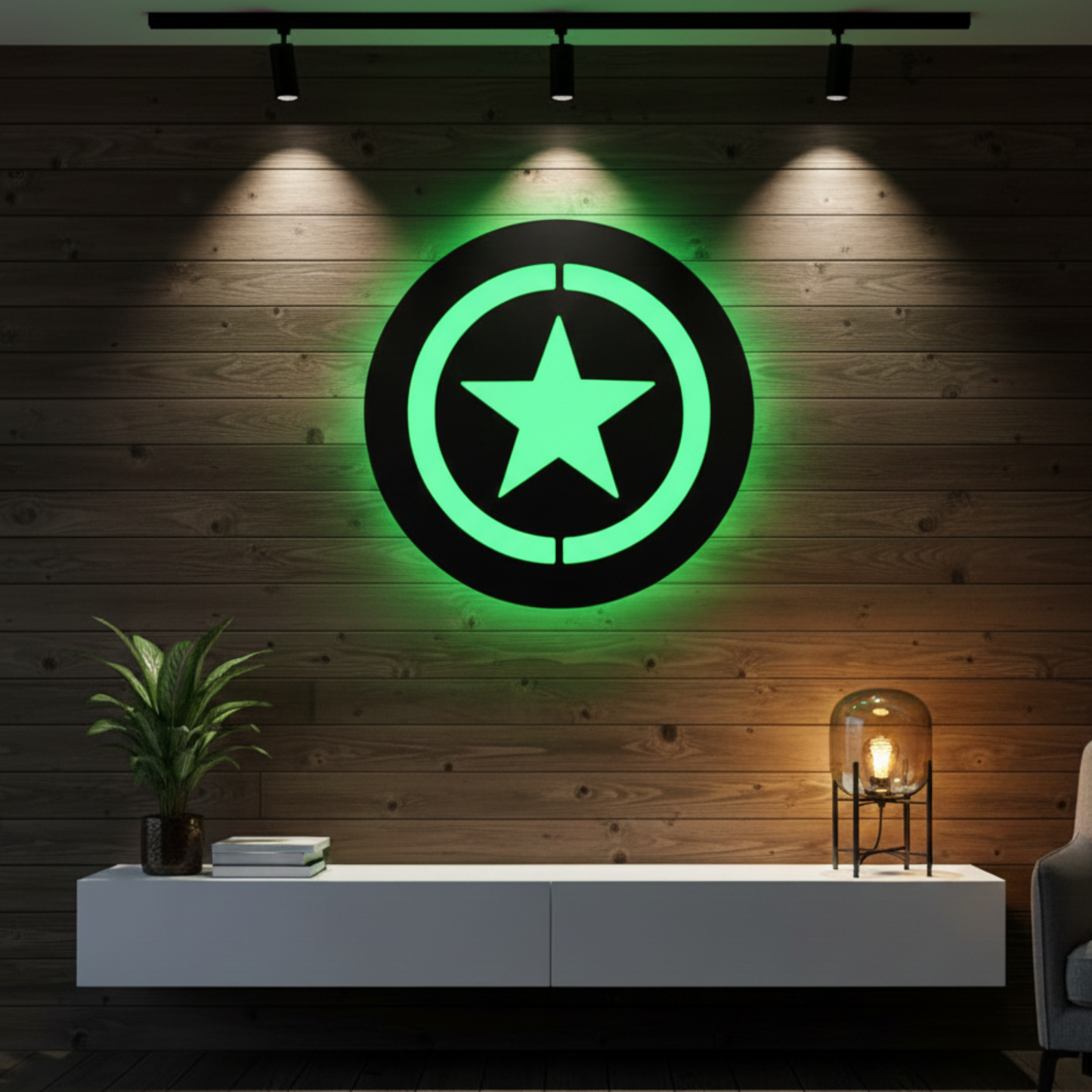 Captain America Shield LED Logo