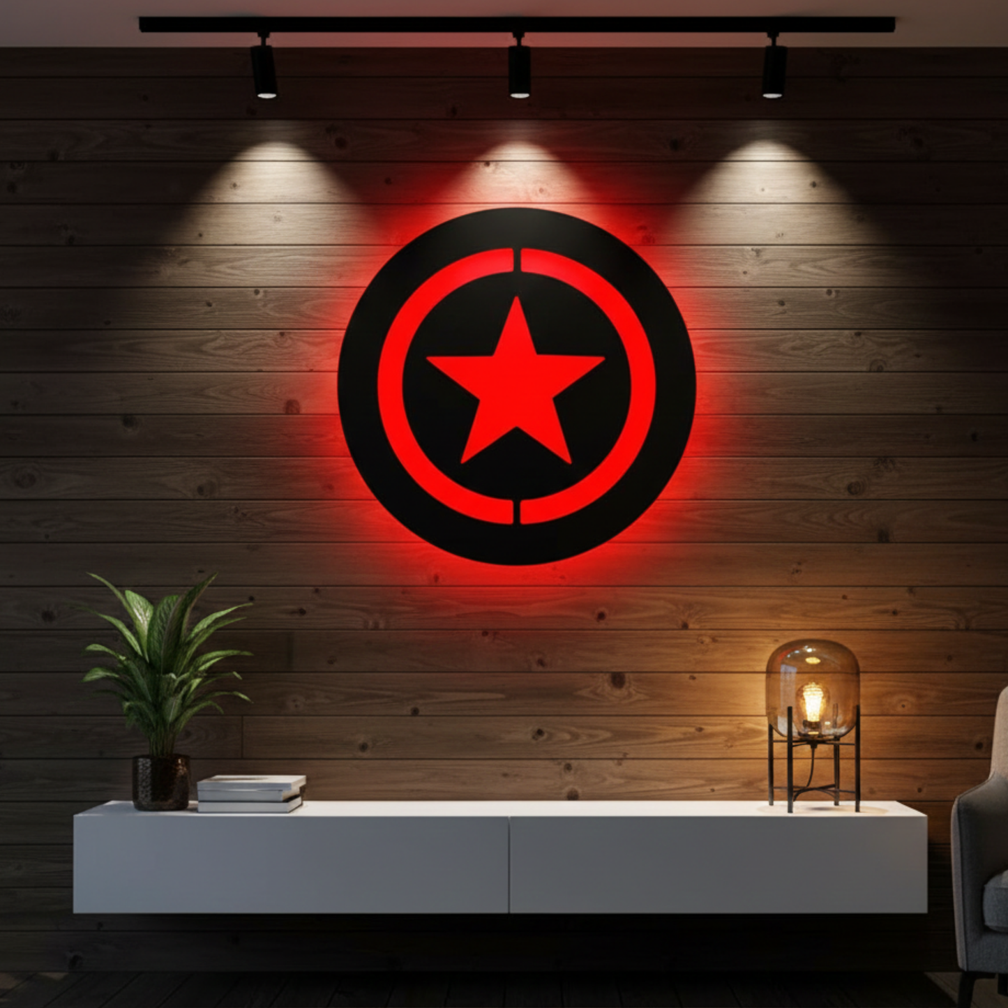 Captain America Shield LED Logo