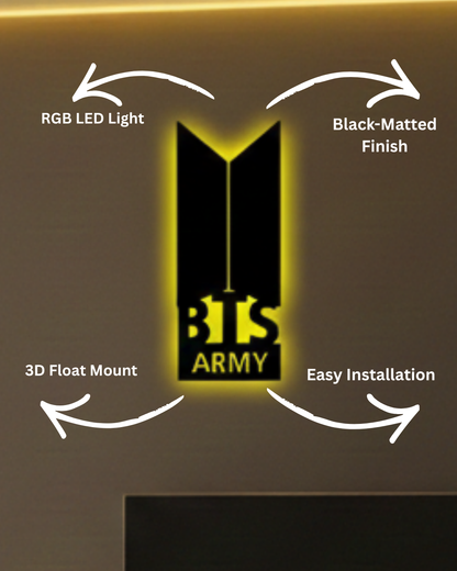 BTS Army LED Wall Logo