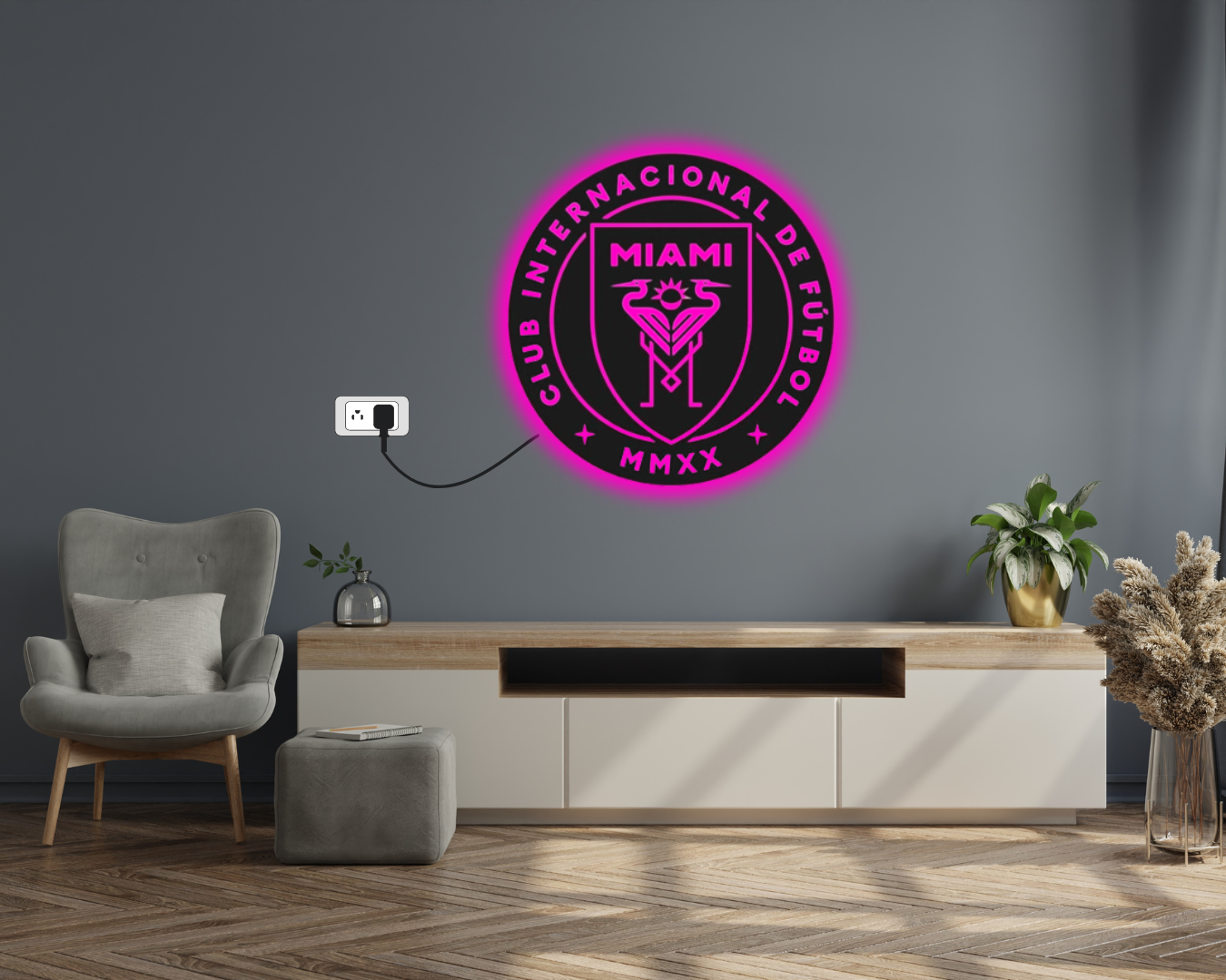 Inter Miami Football Club LED Wall Décor