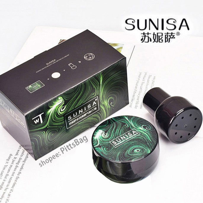 SUNISA Mushroom Head Air Cushion CC Cream – Lightweight Moisturizing Foundation with Mushroom Puff