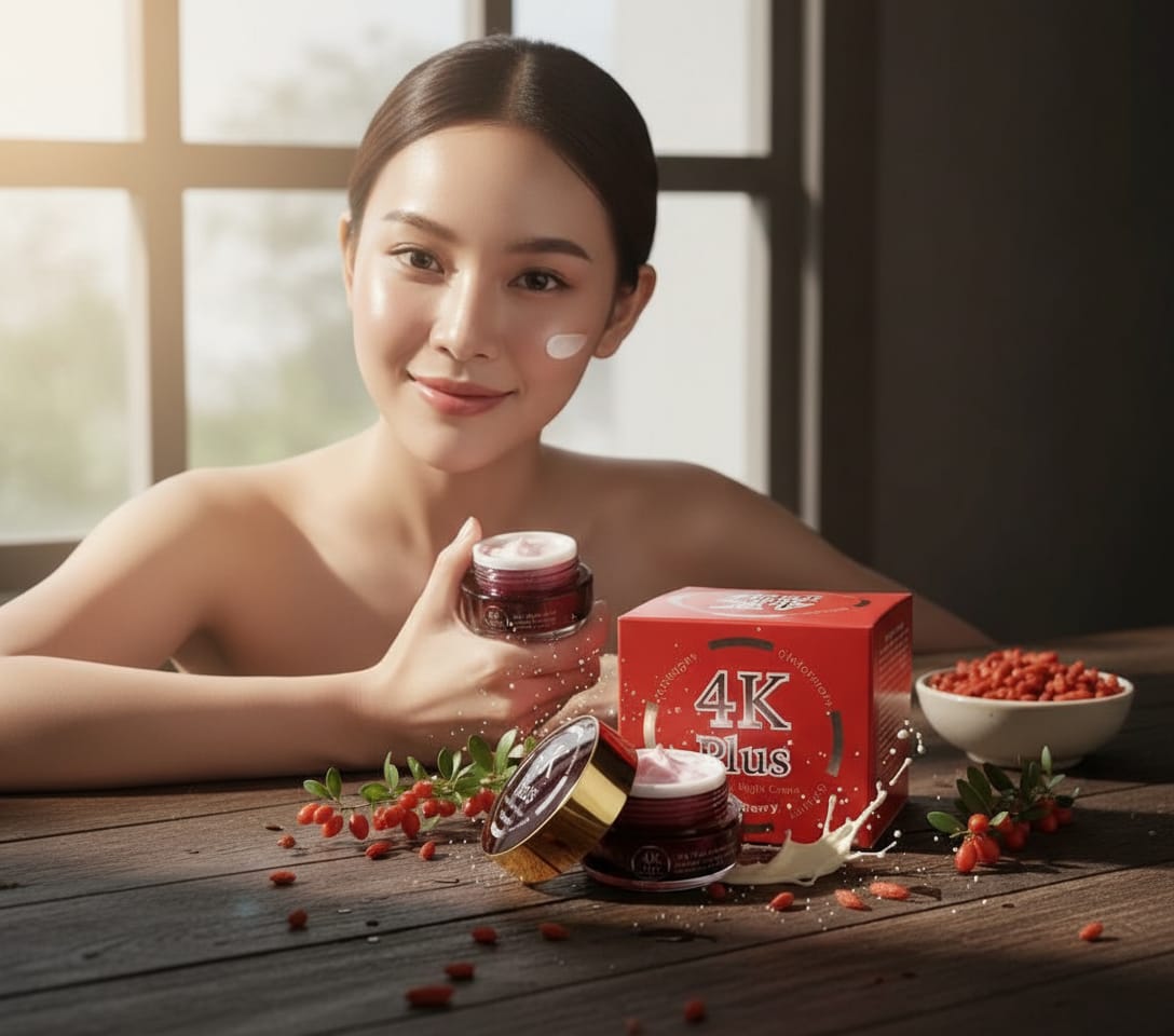 4k Plus Collagen Whitening Night Cream 5x With Guji Berry