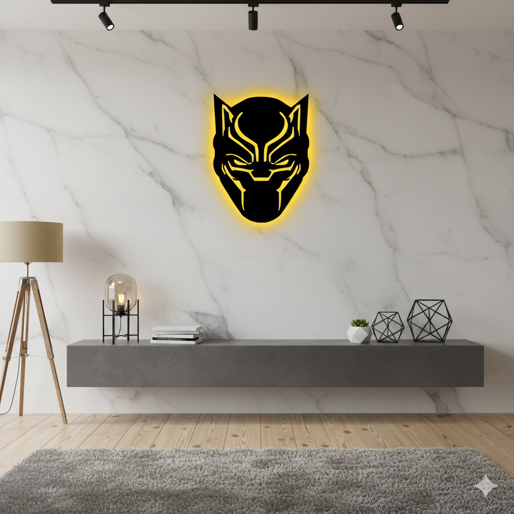 Black Panther LED Wall Décor