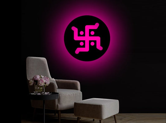 Swastik LED Wall Decor Logo