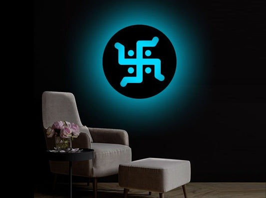 Swastik LED Wall Decor Logo