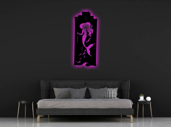 Water Angel LED Wall Décor